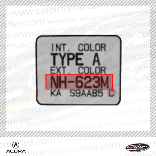 INTEGRA Paint Code Label