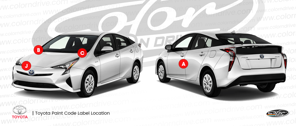 Emplacement du code de peinture Toyota
